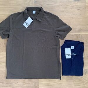 Zara 2 Mens polo Shirts Short Sleeve Sz: XL